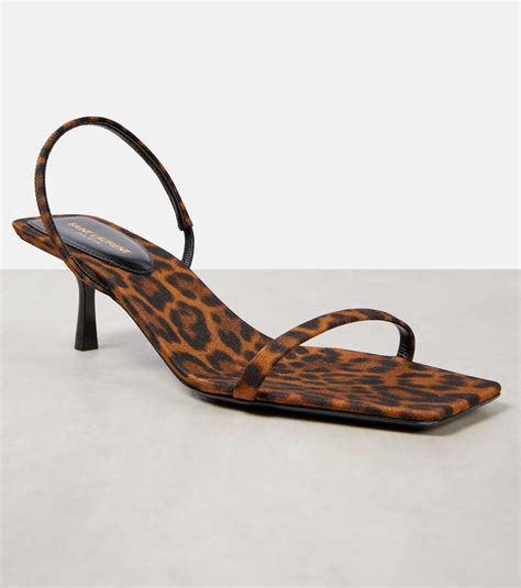 leopard skin ysl shoes|JASPE sandals in leopard grosgrain .